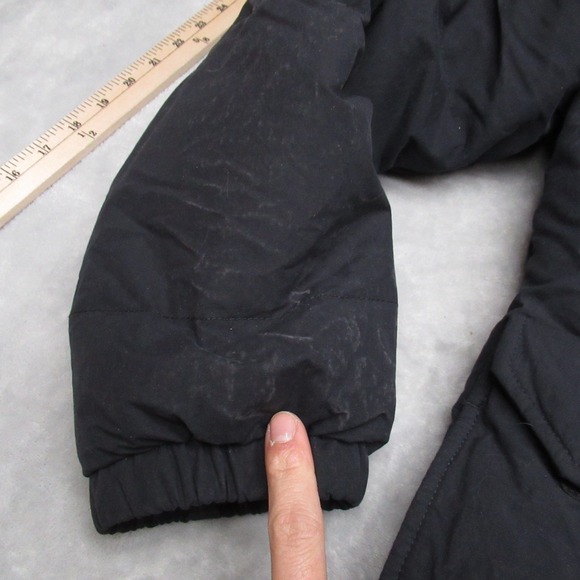North Face Down Jacket Mens Medium Black Sierra Puffer Wind Rain Winter Rugged - Picture 3 of 13